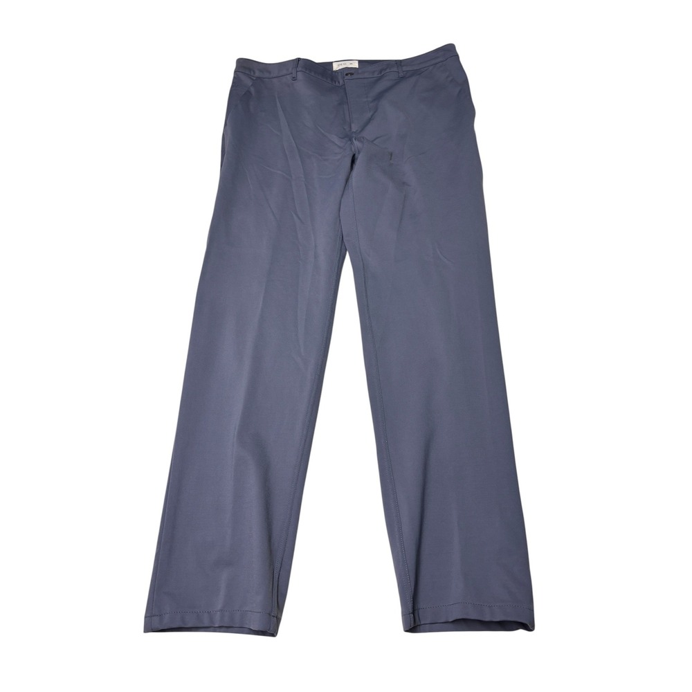 Rye 51 Mens Flat Front Trousers Slate Blue Grey Size 36w L32 Modern Casual Pants